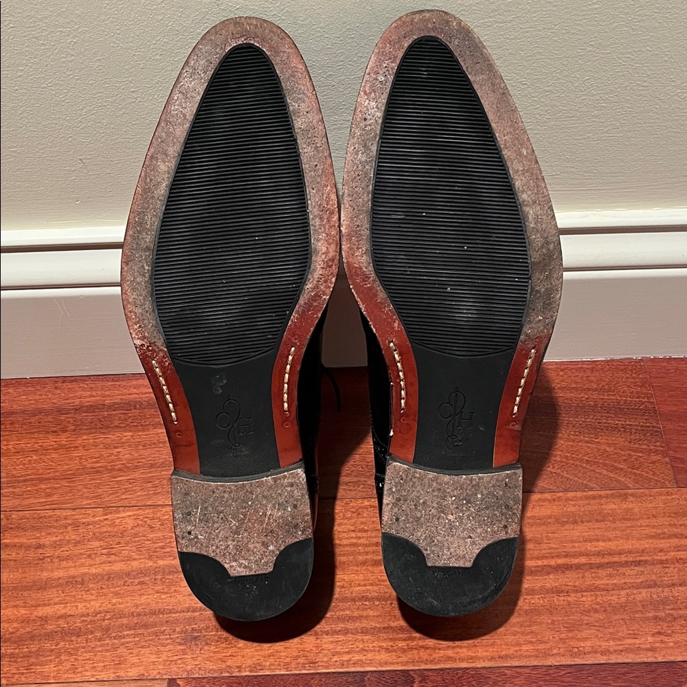 Cole Haan Leather Wing Tip Oxford Black Dress Shoe Size 12 Medium - Picture 7 of 11